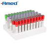 Tubos de recolección de sangre de vidrio de vacío para la recolección de muestras de sangre