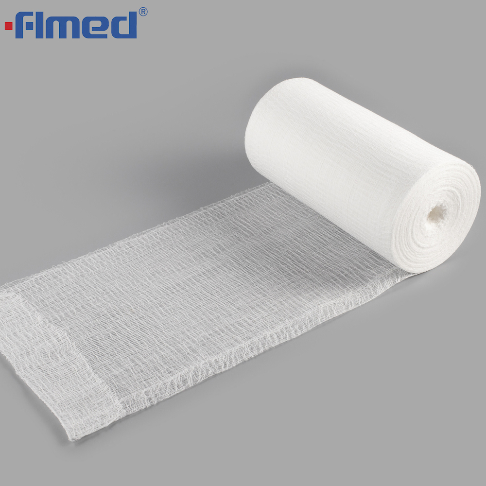 Rollo de gasa de algodón absorbente médico blanqueado 36 "x100yds (4 capas, 19 x 15)