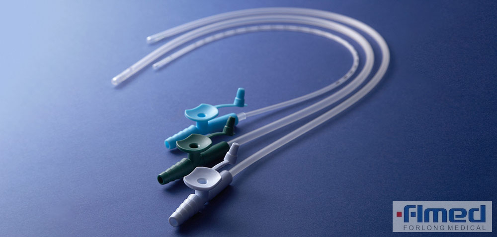 Catéter de succión desechable con válvula de control del pulgar