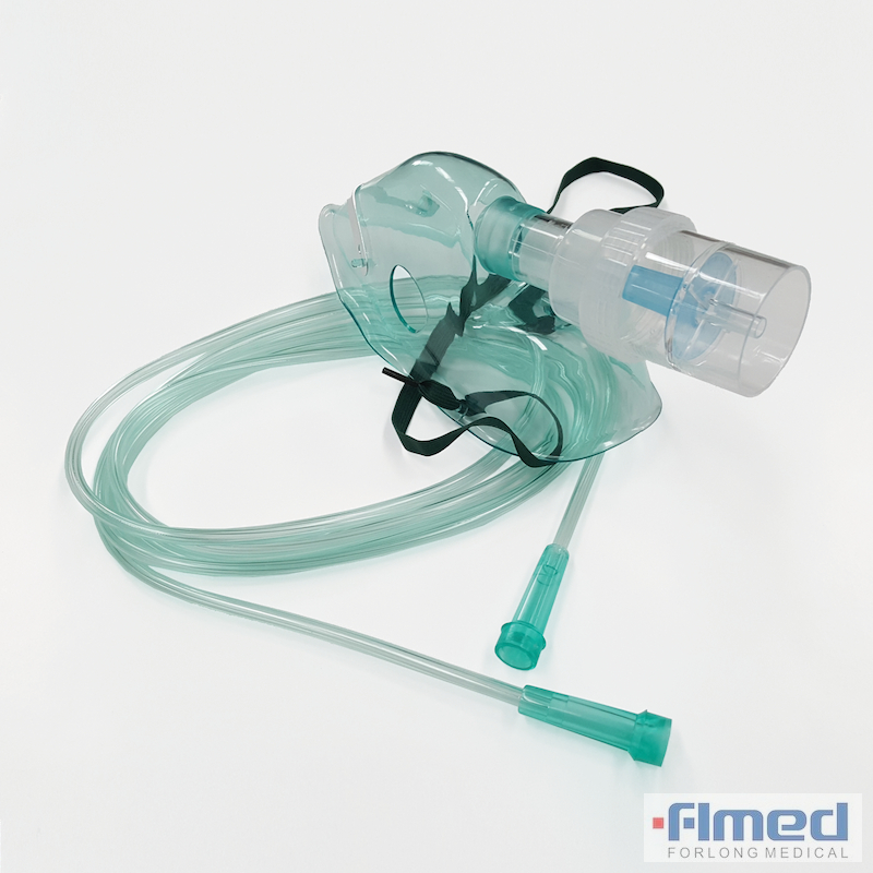 Máscara y tubo de nebulización, para adultos y pediátricos