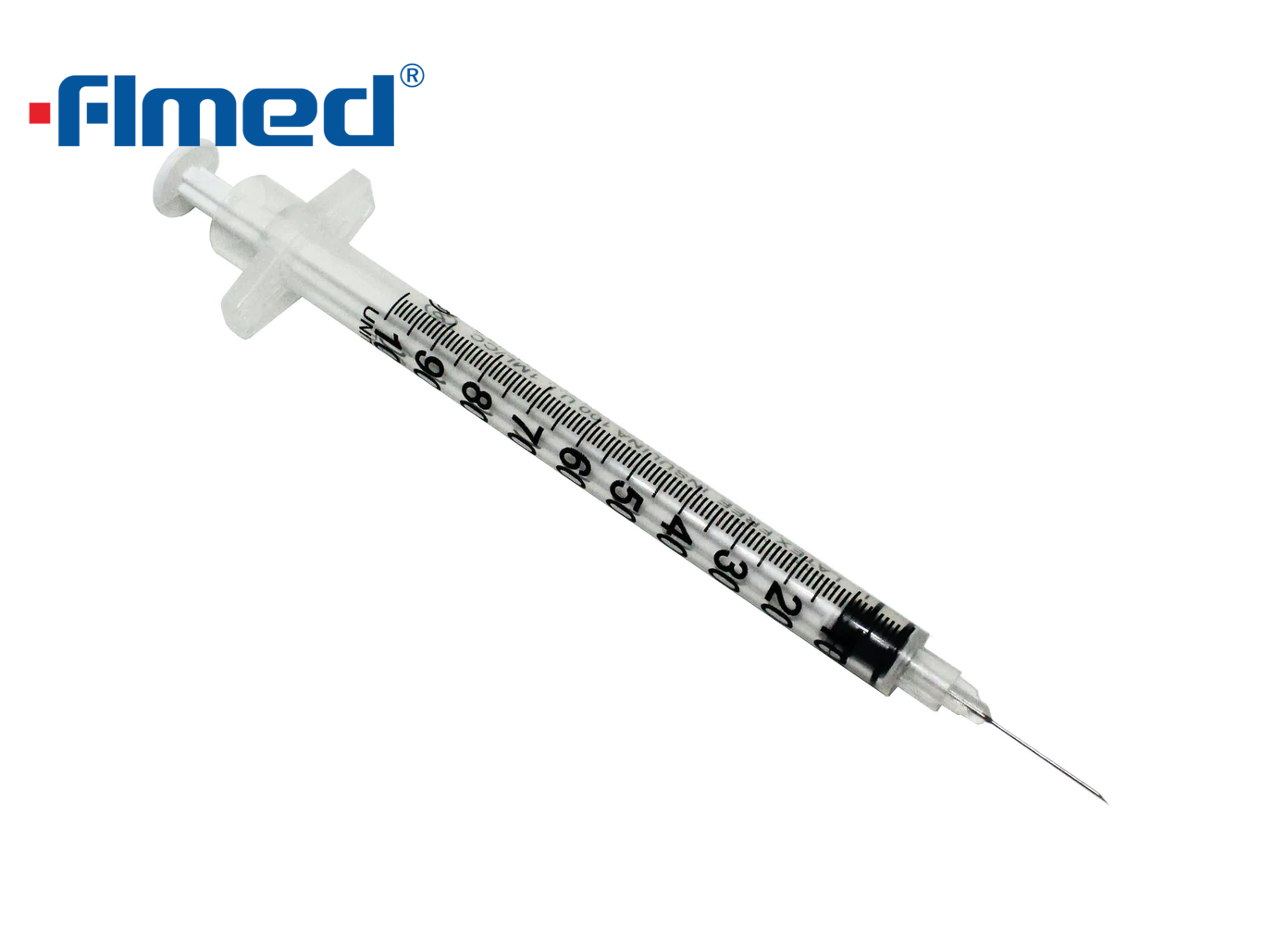 Jeringa y aguja de insulina de 1 ml desechables 12.7 mm x 29g