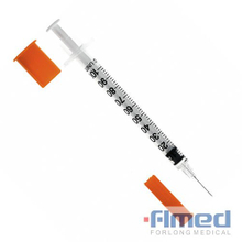Jeringas desechables de insulina U-100 con agujas