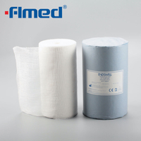 Rollo de gasa de 4 capas 100 yardas 13 atierras papel kraft blanco y azul