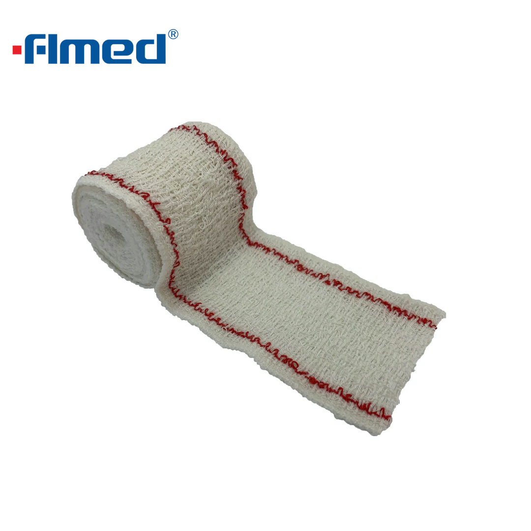 Medio de vendaje de crepe de algodón 100% de alto grado 7.5 cm