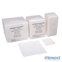 Esponjas de gasa no estériles absorbentes de algodón blanqueado 100% (paquete 100)