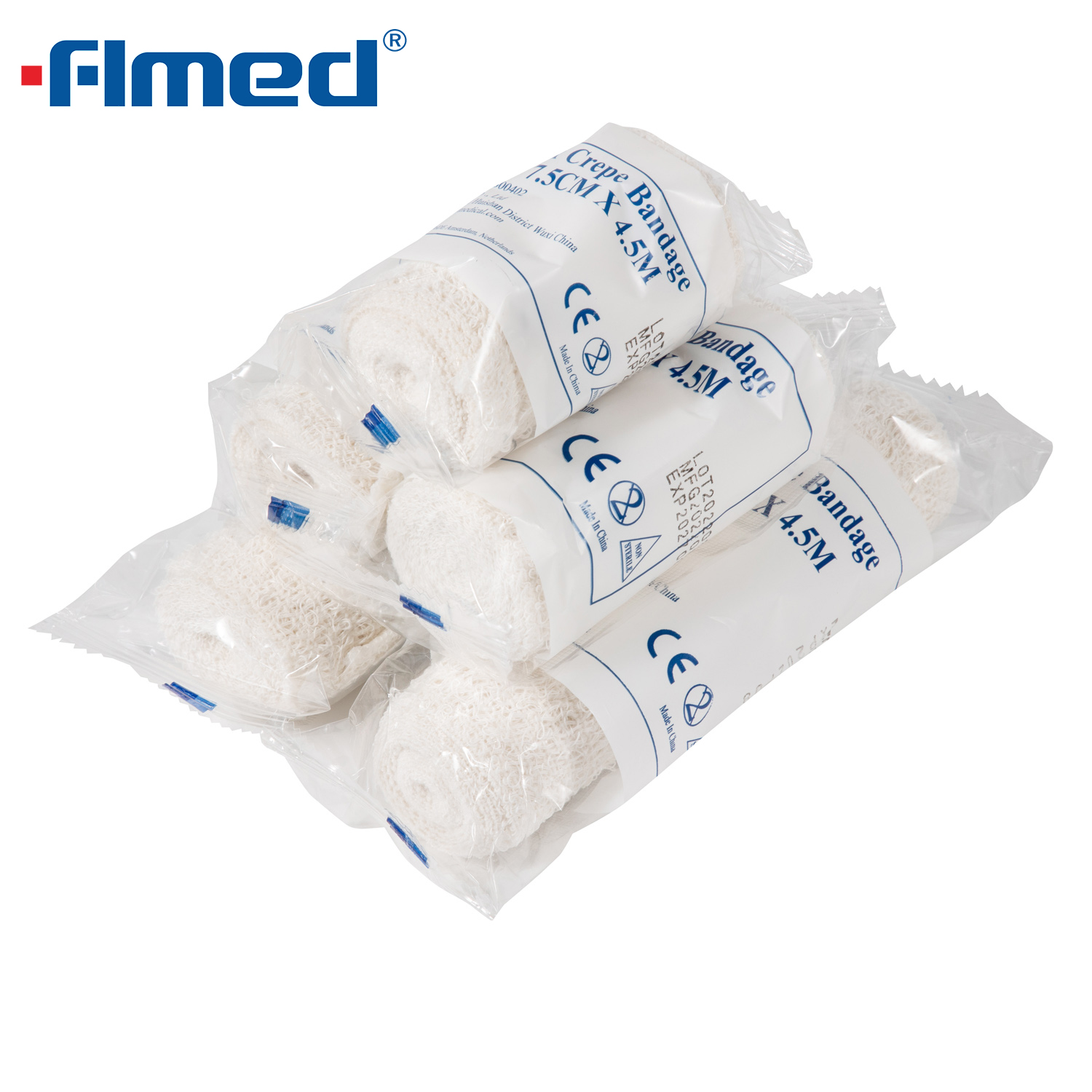 Vendaje elástico de algodón vendaje elástico de crepe para aderezo para el cuidado de heridas