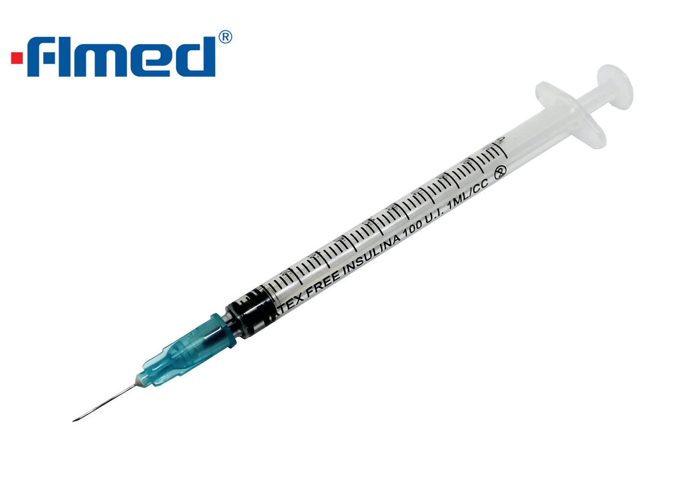 1 ml de jeringa de insulina desechable con 25g 26g 27g 28g 29g agujas montadas CE marcada